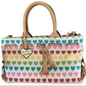 Never Used Dooney&Bourke Rainbow Heart Tassel Tote